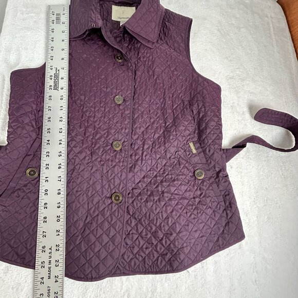 Faconnable Womens Quilted Water-Resistant Vest Medium Purple Packable Outdoor - Picture 10 of 10